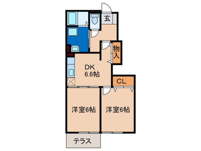 間取図 ジュネス感田Ｂ