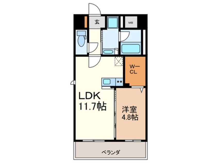 間取図 ｱﾄﾘｵﾌﾗｯﾂ井尻