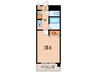 ＧＲＯＷＴＨ ＳＩ 清水６－９階 1Kの間取り