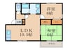 セジュール彩　D棟 2LDKの間取り