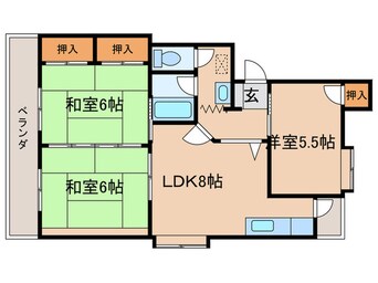 間取図 ハイランド本城千代ケ崎