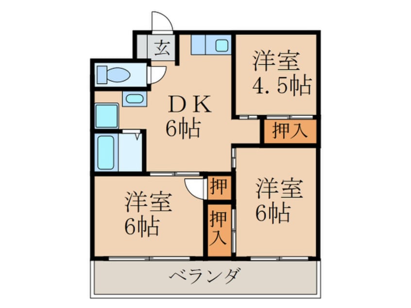 間取図 ヴィレッヂ繁永