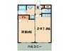 ベイシック大名 1DKの間取り