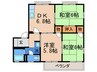 ドエル鴨生田B棟 3DKの間取り