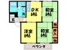 ウィズ・レイヴォ－ンⅦ 3DKの間取り