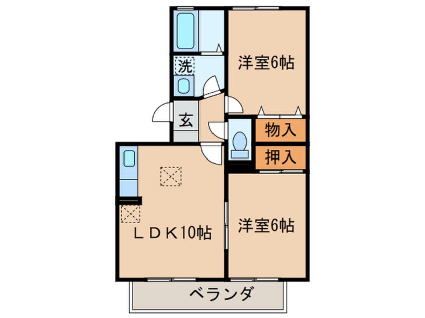 間取図 クレセント鴨生田