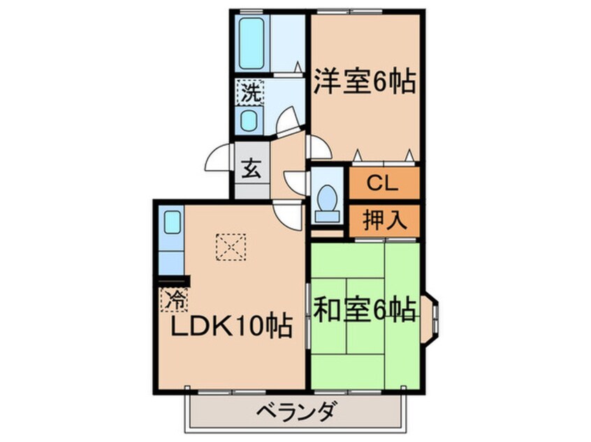 間取図 クレセント鴨生田