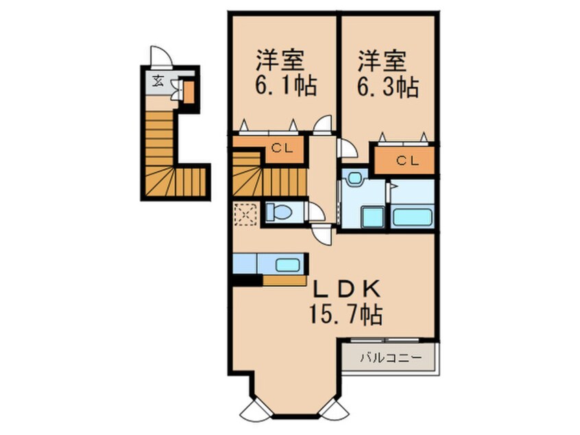 間取図 シャロ－ムＢ