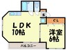 クオリティハウス高宮 1LDKの間取り