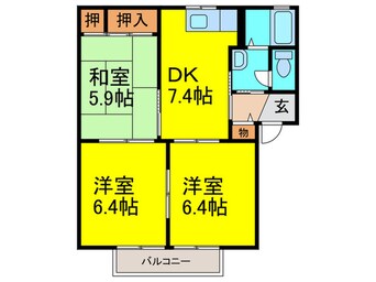 間取図 三洋タウン水巻　Ａ棟