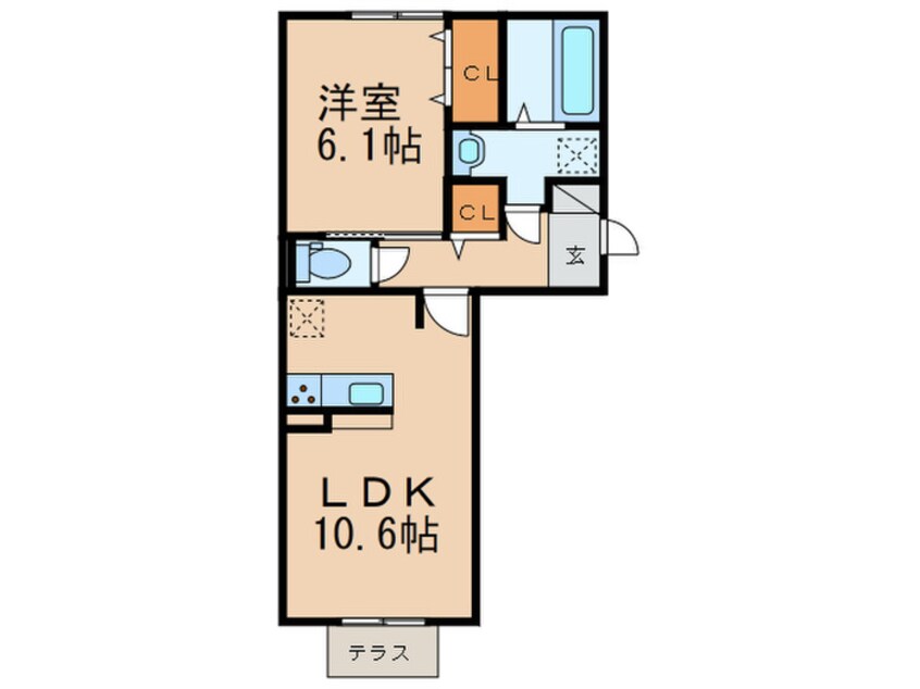 間取図 イオメール折尾A棟