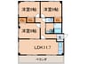 グランドハイツ垣生 3LDKの間取り