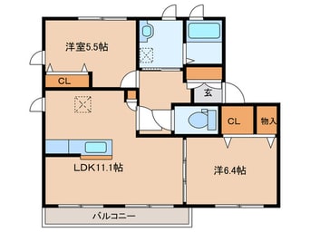 間取図 ヴィラグリ－ンＡ