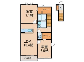 間取図 ハピネス南里A棟