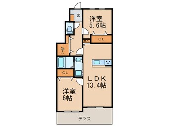 間取図 ハピネス南里B棟