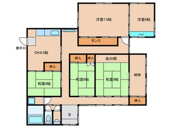 間取図 田原様貸家