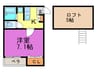 ドリームクローバー 1Kの間取り