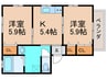 サンアスタ 2Kの間取り