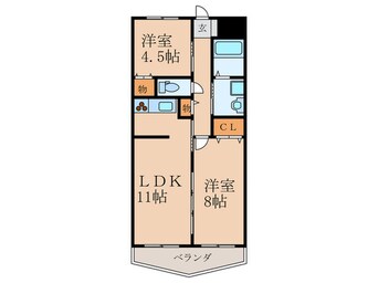 間取図 サンヒルズ・竹末