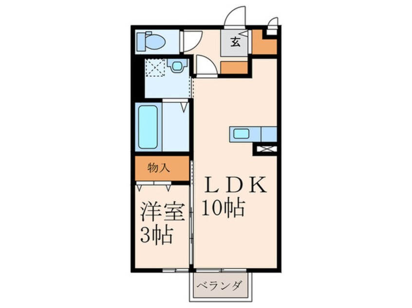 間取図 スクールサイド若藤