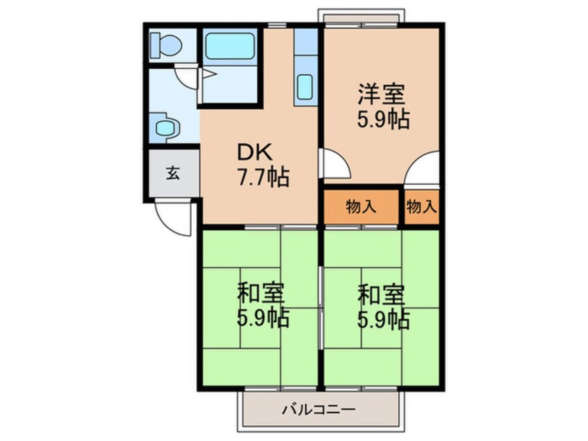 間取図 フラワ－セゾン吉祥寺