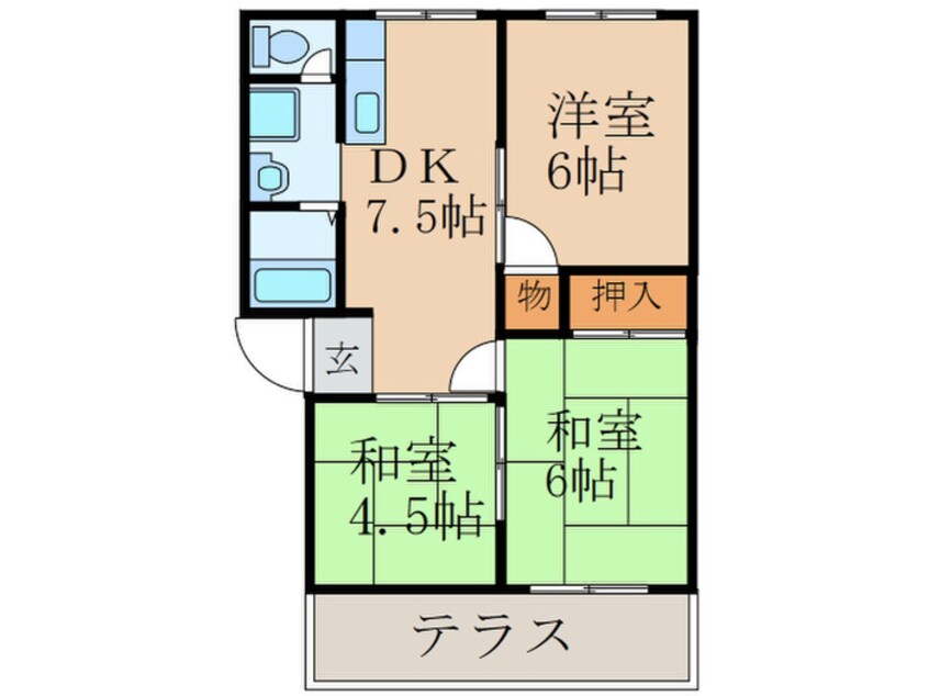 間取図 パイランド北泉Ｃ棟