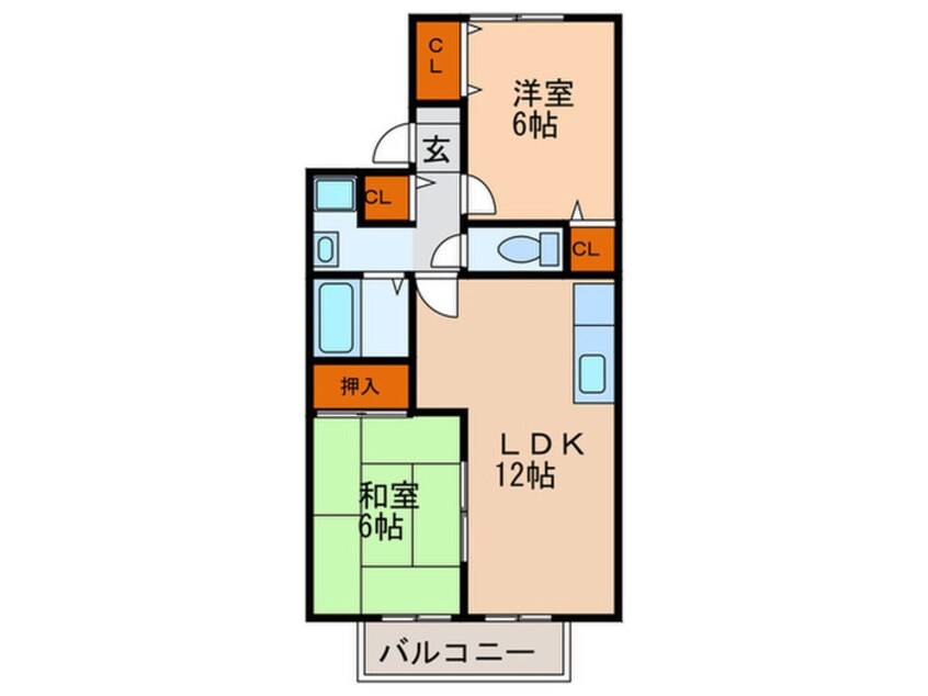 間取図 ネオポリス津福Ｂ