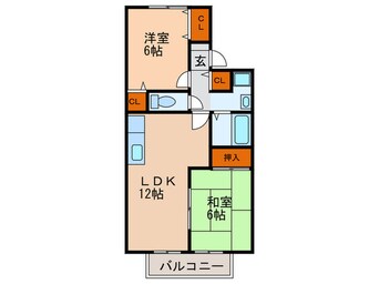 間取図 ネオポリス津福Ｃ