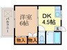 フラット幸彦　B 1DKの間取り