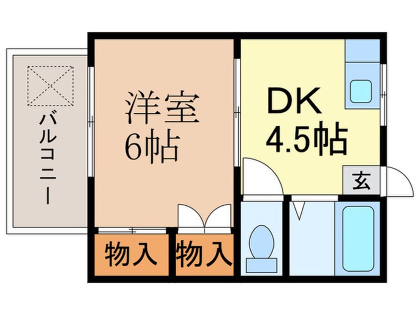 間取図 フラット幸彦　B