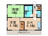 ドゥエル杉野 2DKの間取り