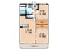 ＫＡＫＵ　ＢＬＤⅡ 2LDKの間取り
