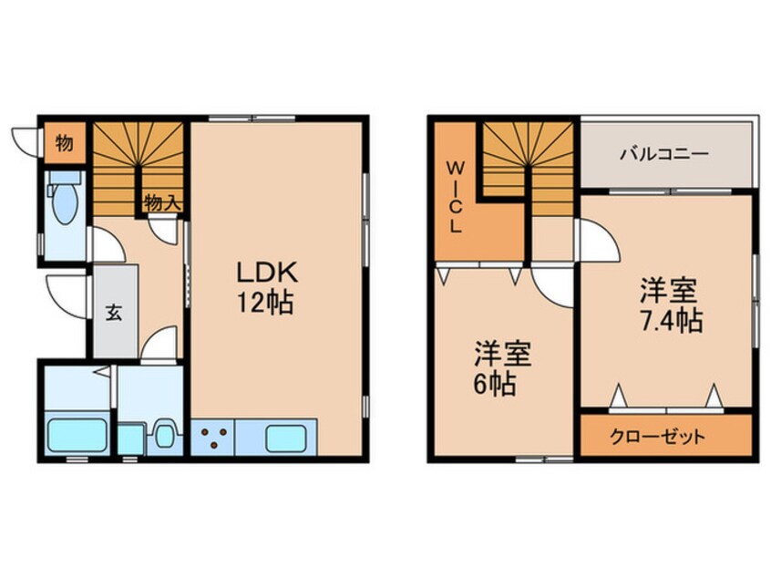 間取図 コリーナ櫛原A