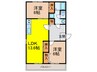 トゥインクル山下 2LDKの間取り