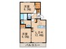 D-roomS・KA棟 2LDKの間取り