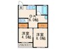 丸万ビル 2DKの間取り
