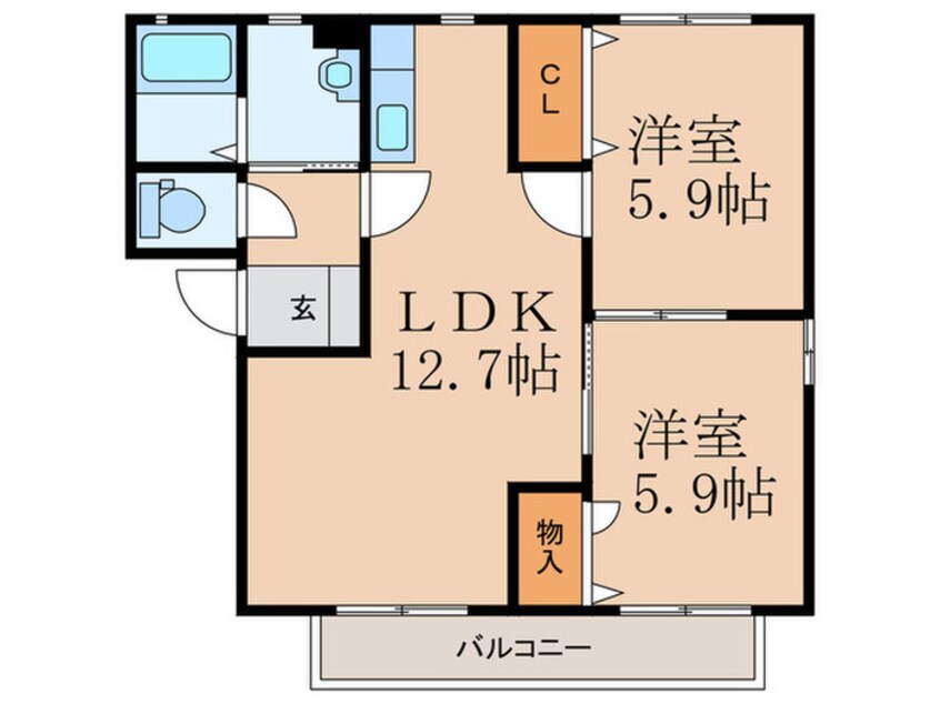 間取図 ハイツ四季の里Ｂ