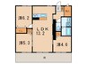 グランルーチェ壱番館 3LDKの間取り