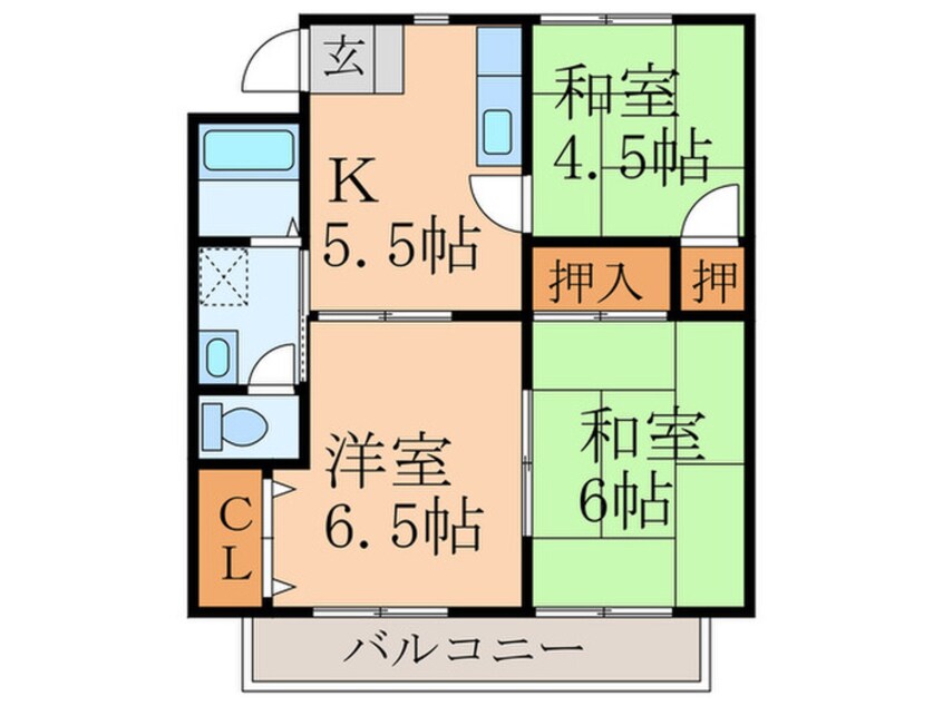 間取図 末松アパ－トⅡ