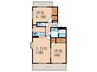 ソシアⅢ番館 2LDKの間取り