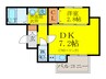 ｱﾙﾃｨｻﾞ大濠公園 1DKの間取り