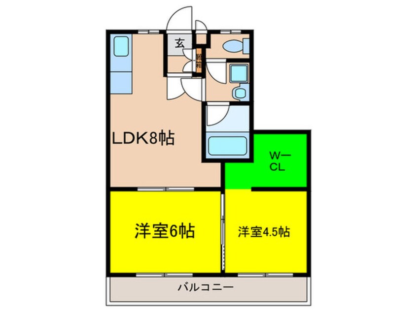 間取図 ｻﾝｾｰﾇ城西
