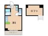 オアシス門司港Ⅱ 1Rの間取り