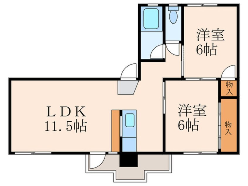 間取図 ヒルズ到津