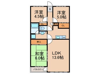間取図 JGMシュリアン篠栗(709)