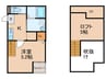 MAHORA　MAISON久留米大学駅前Ⅰ 1Kの間取り