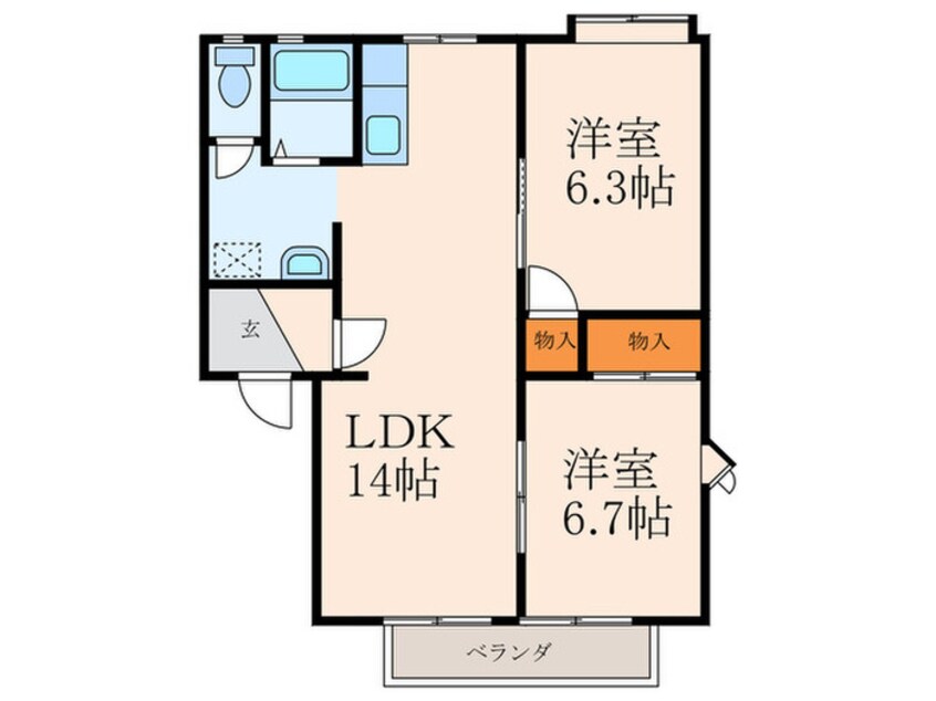 間取図 フレグランス常磐Ｂ棟