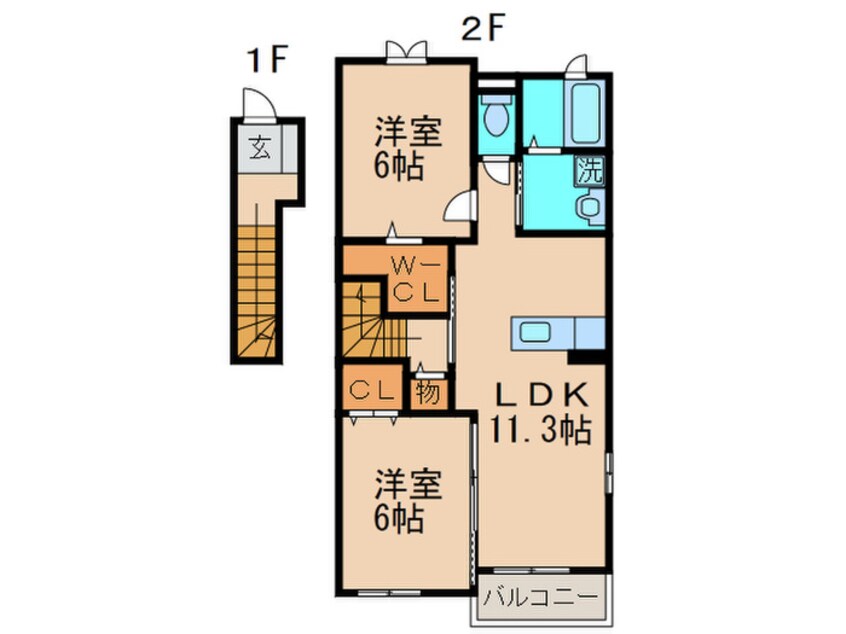 間取図 フリーデ高須