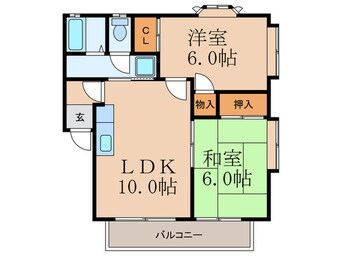 間取図 クレイン・ヴィレッヂ