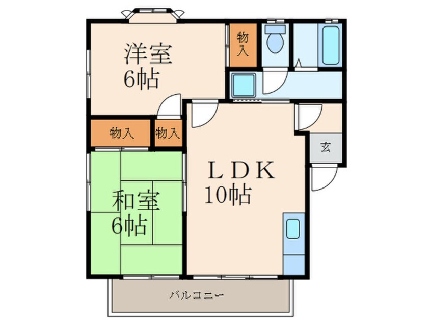 間取図 クレイン・ヴィレッヂ